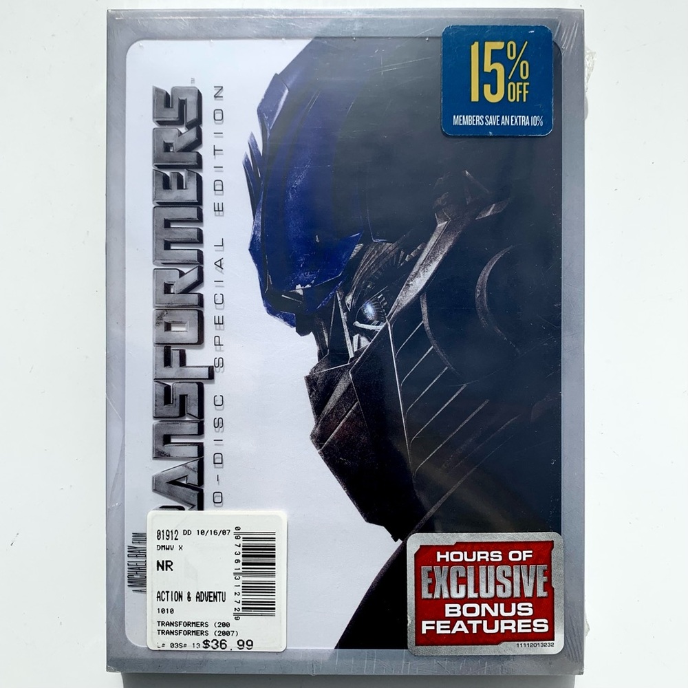 Transformers 2-Disc Special Edition Plastic Slipcase DVD 2007 factory sealed